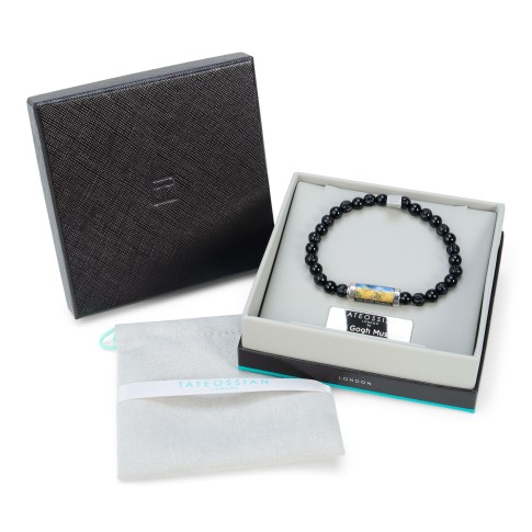 Wheatfield with Crows bracelet – Black agate