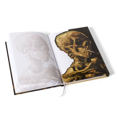 Van Gogh Notebook with magnetic closure Head of a Skeleton with Burning Cigarette