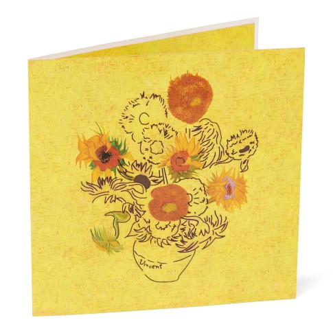 Van Gogh 3D pop-up card Sunflowers, yellow