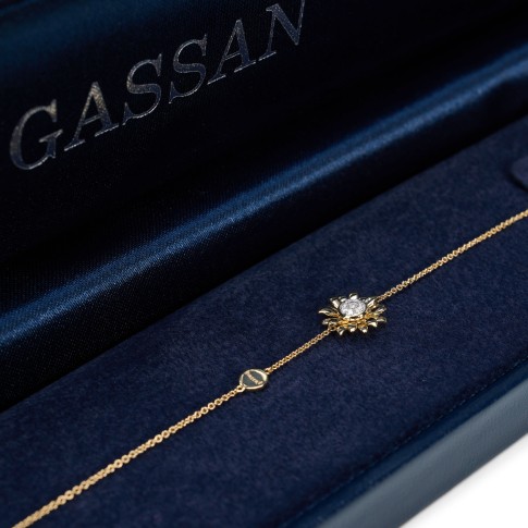 Van Gogh Gassan Golden bracelet with diamonds Sunflowers