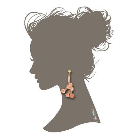 Van Gogh Resin earrings blossom branches, by Miccy’s