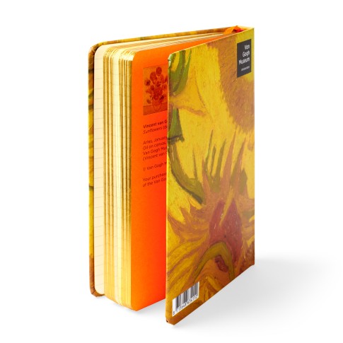 Van Gogh Notebook A6 hardcover Sunflowers Gold