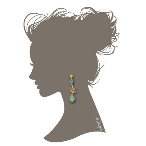 Van Gogh Gemstone earrings blossom branches, by Miccy’s