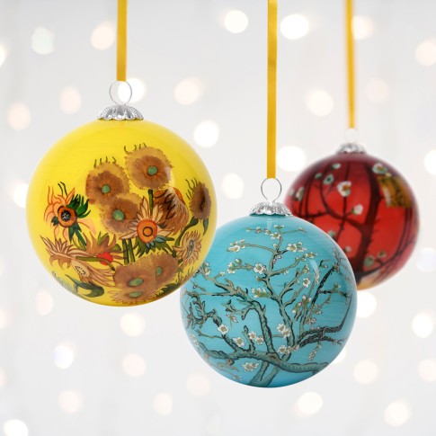 Van Gogh Glass Bauble Sunflowers