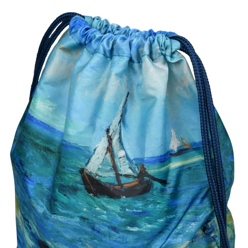 Van Gogh Foldable Drawstring Bag Seascape