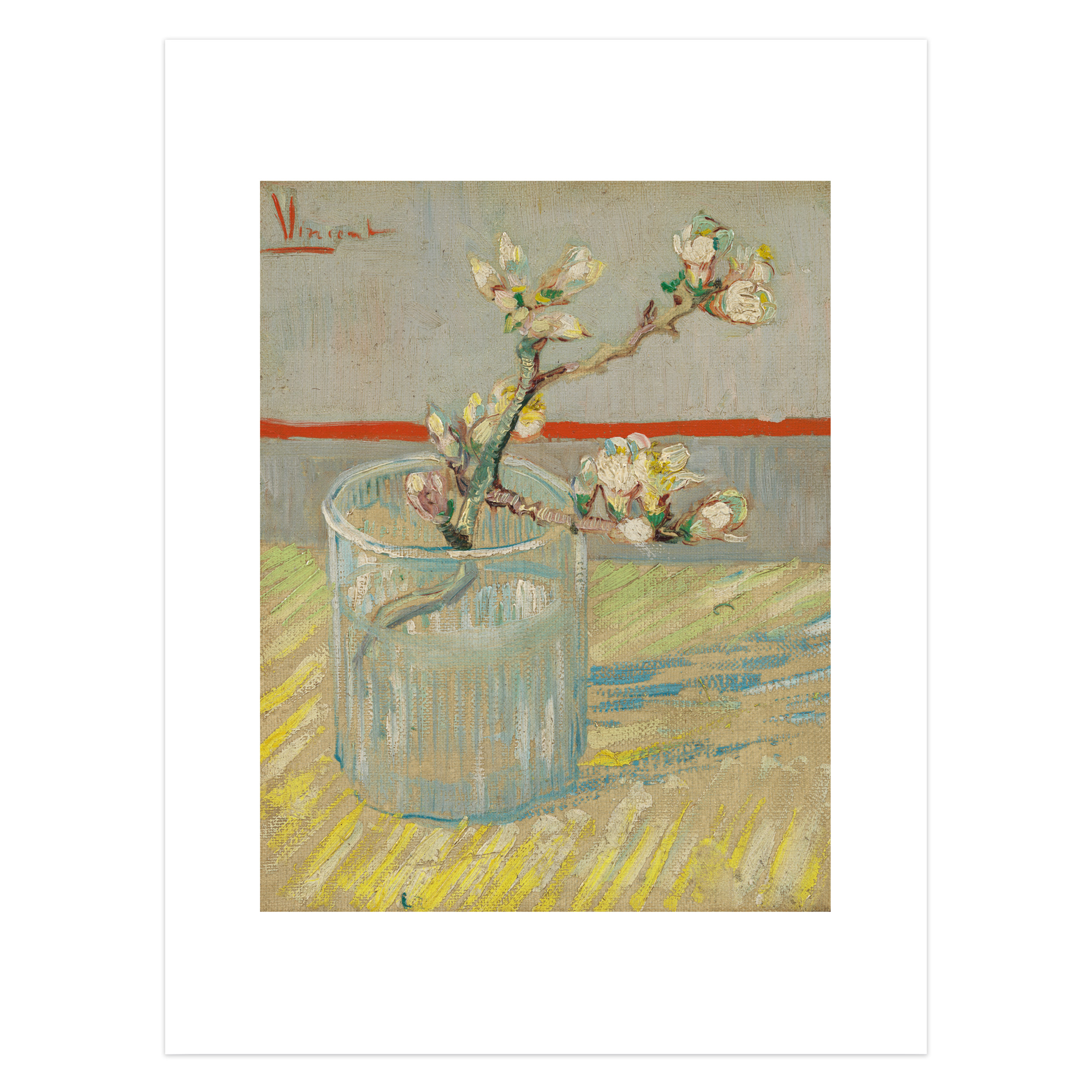 ARTCANVAS Sprig order of Flowering Almond in a Glass 1888 by Vincent Van Gogh Canvas Art Print