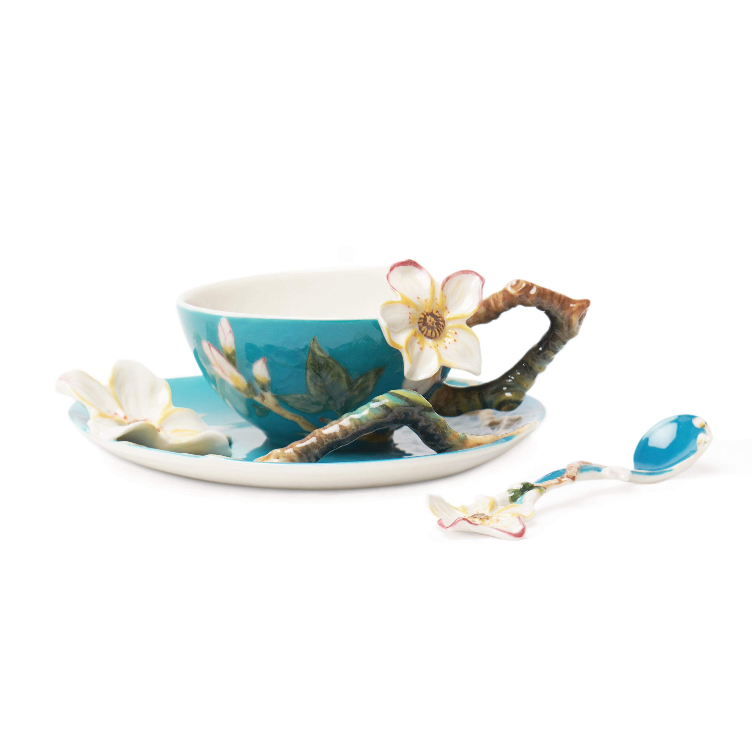 Franz porcelain teacup saucer shops and spoon