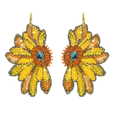 Van Gogh PatchArt earrings Sunflowers, by Miccy’s