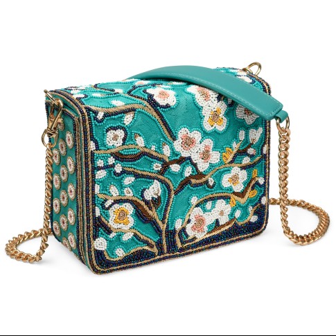 Sophie Cano x Van Gogh Museum, Beaded Mini Bag Almond Blossom