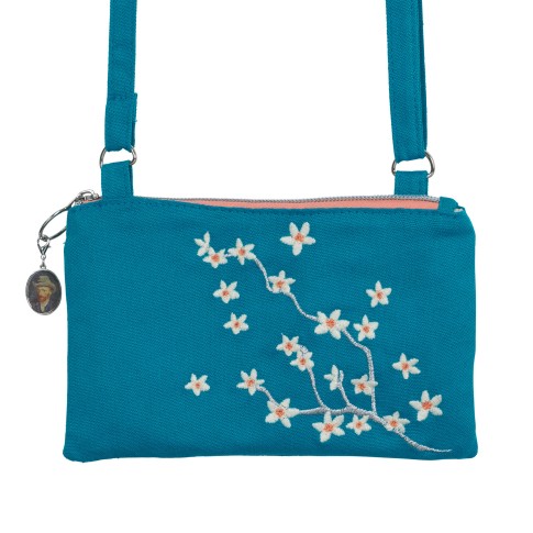 Bolso bandolera Van Gogh con bordado de Almendro en flor