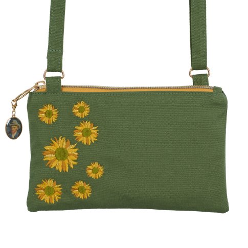 Bolso bandolera Van Gogh con bordado de girasoles