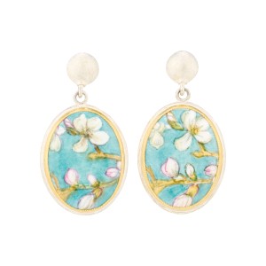 Van Gogh Almond Blossom earrings, by Materia Prima