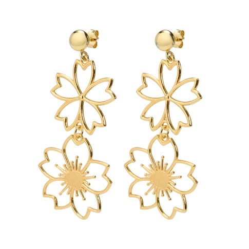Pendientes bañados en oro Almendro en flor, de Miccy's