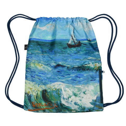 Van Gogh Opvouwbare Drawstring Rugzak Zeegezicht